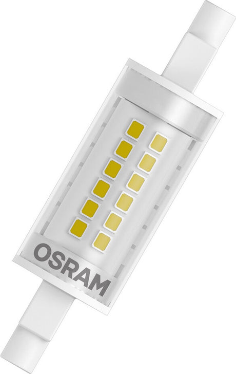 Osram led lampe - rør r7s 78mm - 7w - 806 lumen - varm hvid - klar - ikke dæmpbar