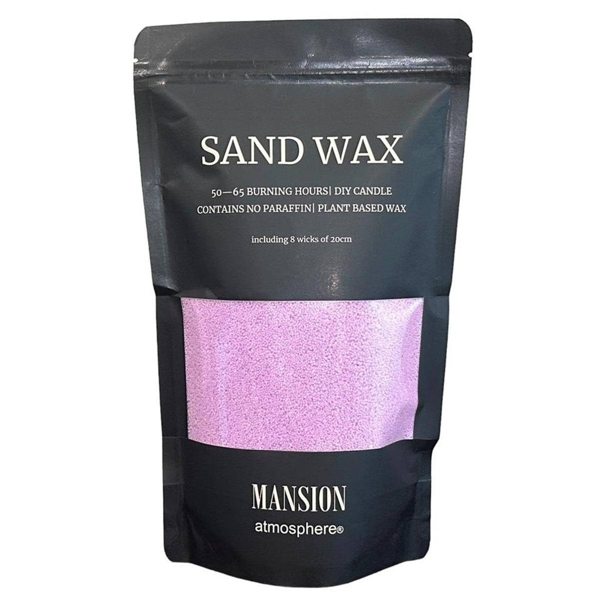 Mansion atmosfære sand voks lilla 500g ziplock taske med 8 væge