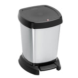 Rotho paso pedalspand 6l sølv metallic