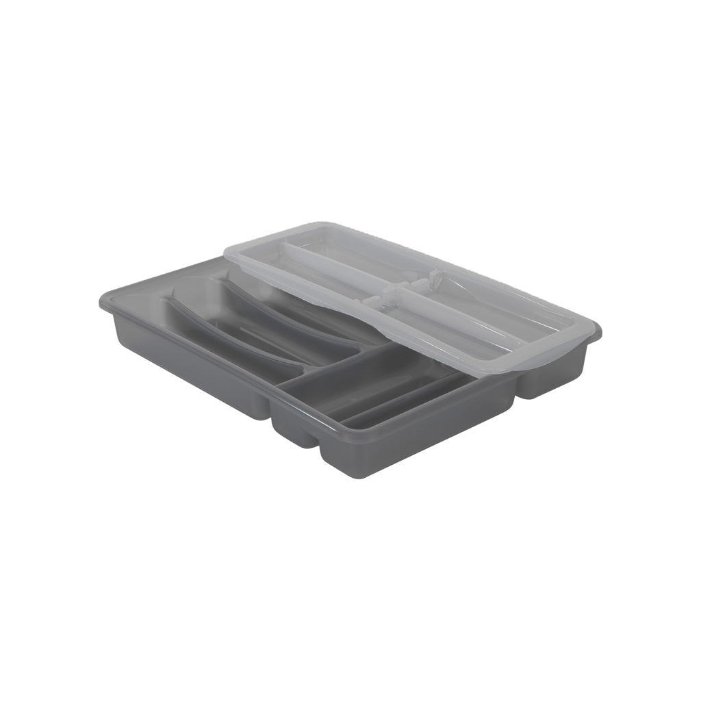 Rotho basic bestikbakke 6 rum variabel antracit
