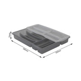 Rotho basic bestikbakke 6 rum variabel antracit