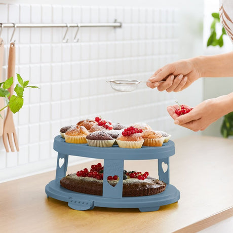 Rotho fresh cake box xl med bakker - BPA fri - med låsbare clips - også velegnet til cupcakes, nem at bære takket være håndtaget