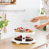 Rotho frisk kageæske xl + cupcakeholdere 35,5x34,5x26 cm hvid gennemsigtig