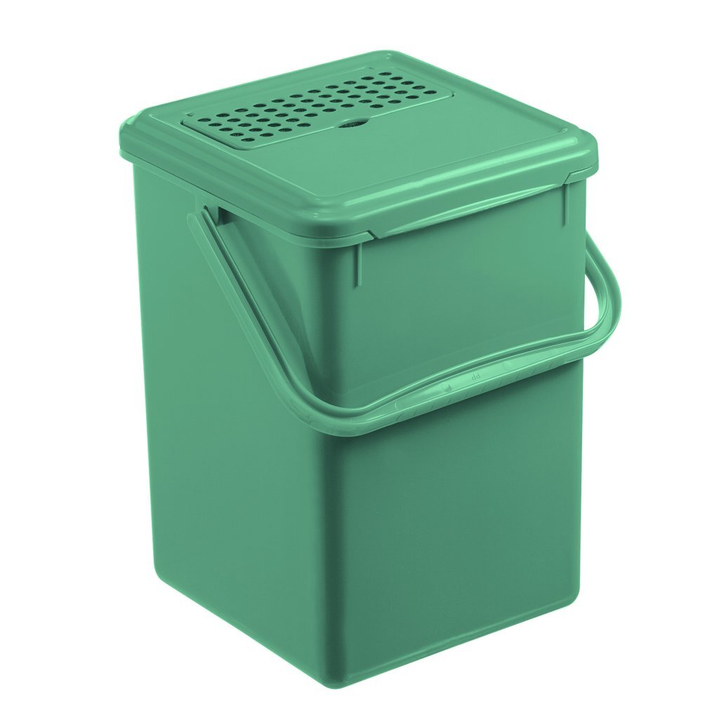 Rotho biokompostspand - organisk affaldsspand 8l - BPA fri - inklusive kulfilter - grøn.
