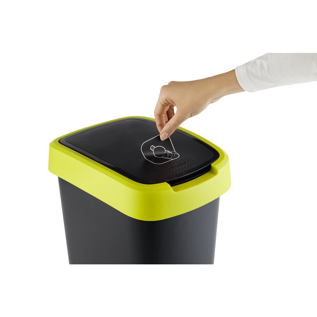 Rotho twist affaldsspand 10l lime antracit