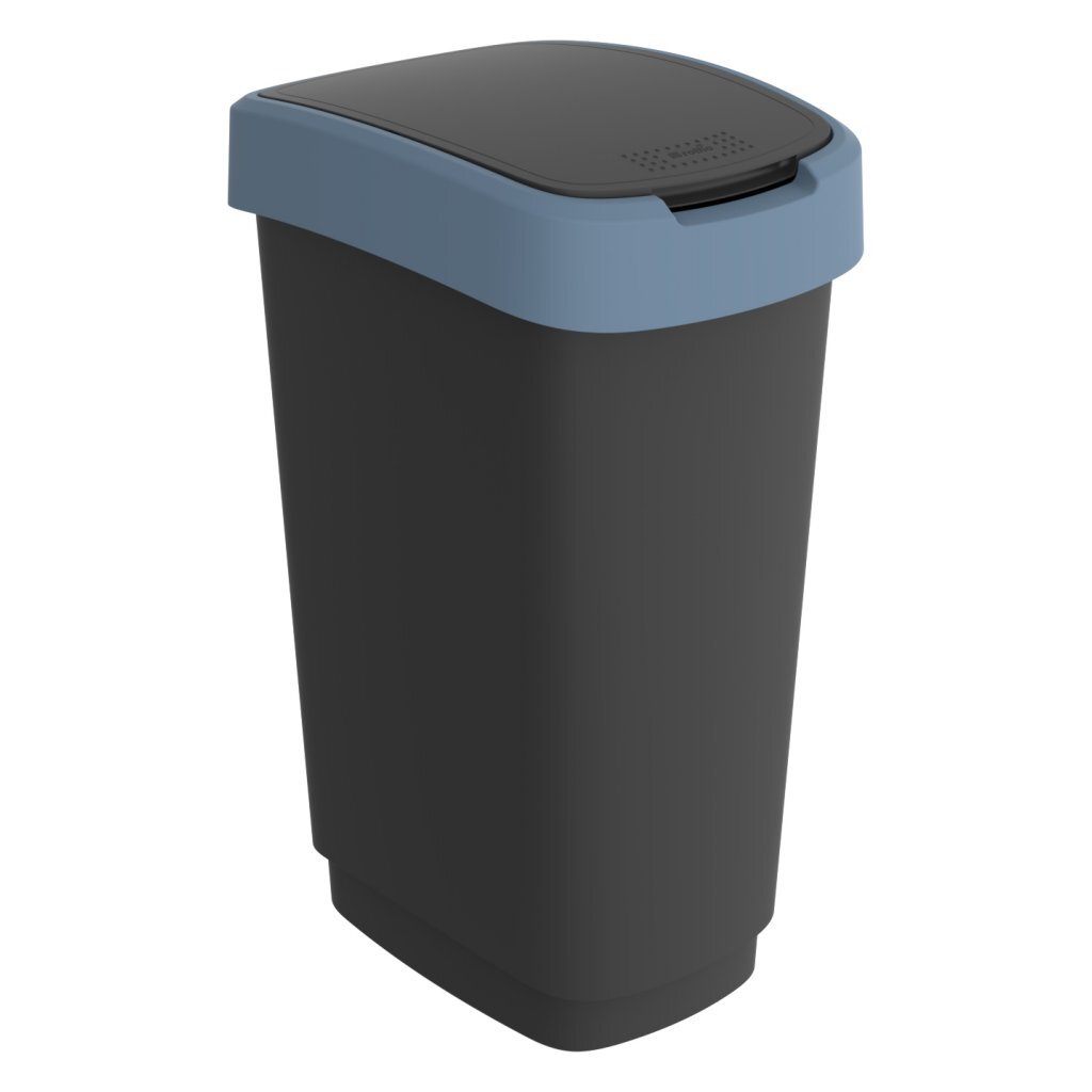 Rotho twist affaldsspand 50l horisont blå antracit