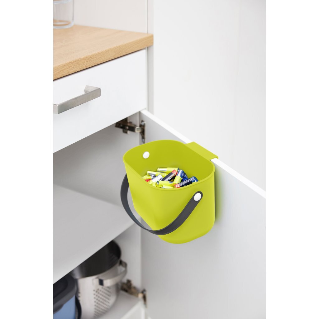 Rotho albula affaldsudskillere - organisk affaldsbeholder - 3,2 l - genbrugsmateriale - limegrøn