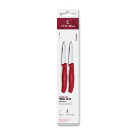 Victorinox skrællekniv 2 stk glat 8cm rød