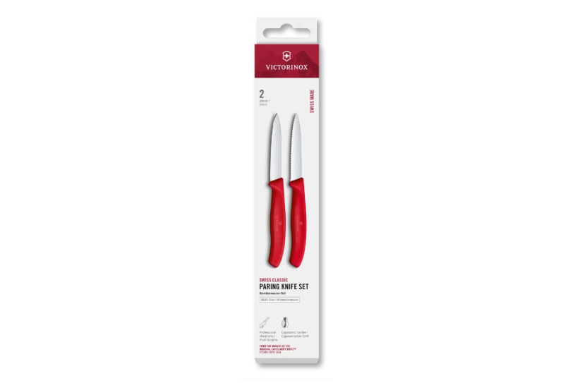 Victorinox classic keukenset spits kartel 2-dlg 8cm - rood