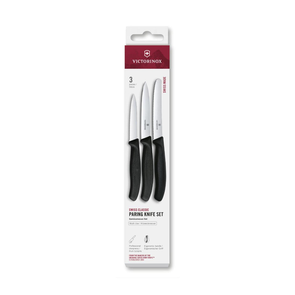 Victorinox skæreknivsæt 3-delt sort
