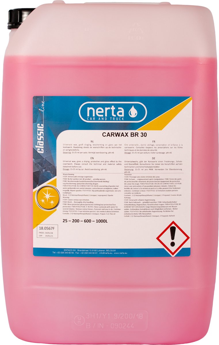 Nerta bilvoks br 30 - bilvoks - 5 liter