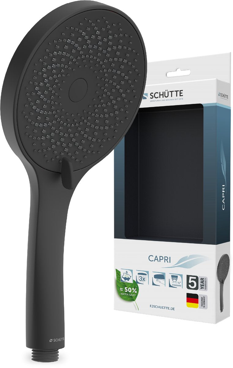 Schütte capri håndbruser - rundt brusehoved - mat sort