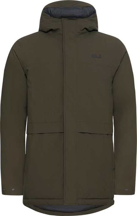Jack wolfskin cold camp coat m men's outdoor jacket - obsidian moss