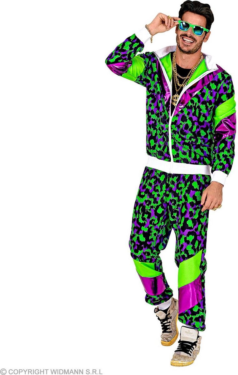 Finidi træningsdragt neon panter print retro