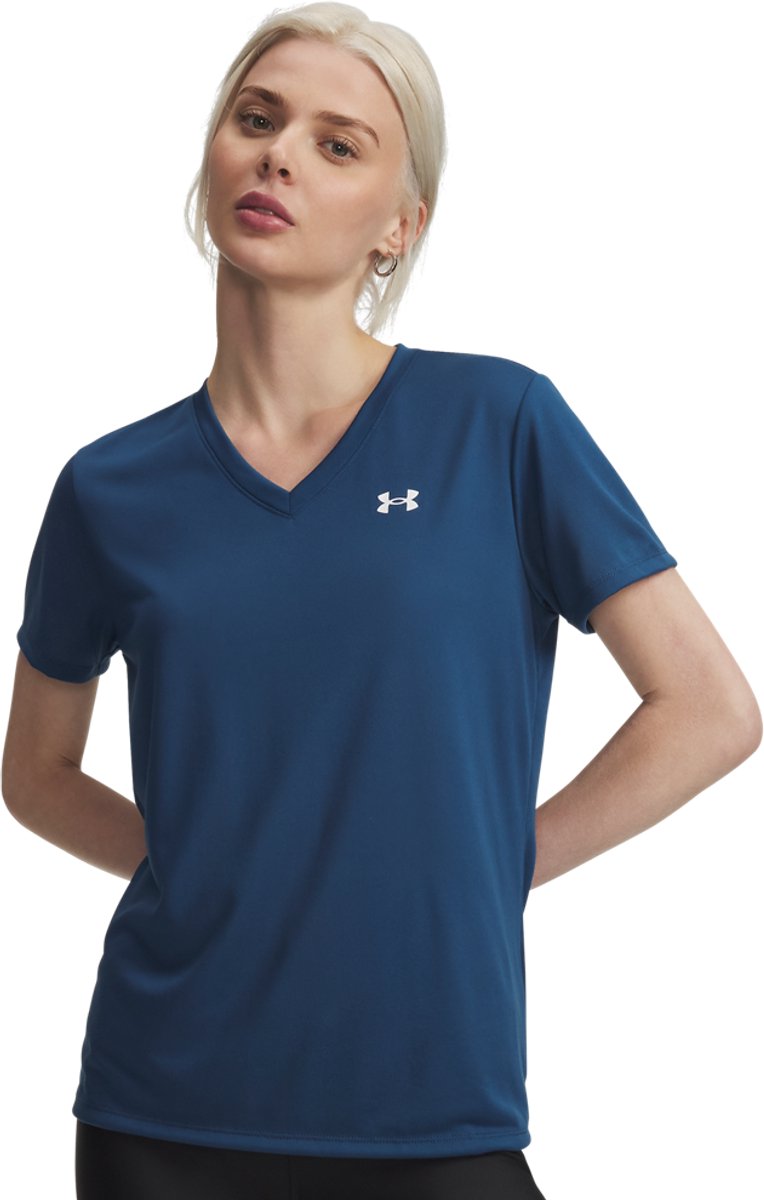 Under armour tech ssv - solid-blå dame sportstrøje - wham blå - hvid
