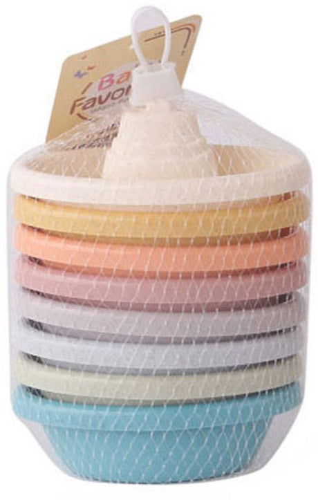 Lobbes legetøj fx badebåde pastel, 8 stk.
