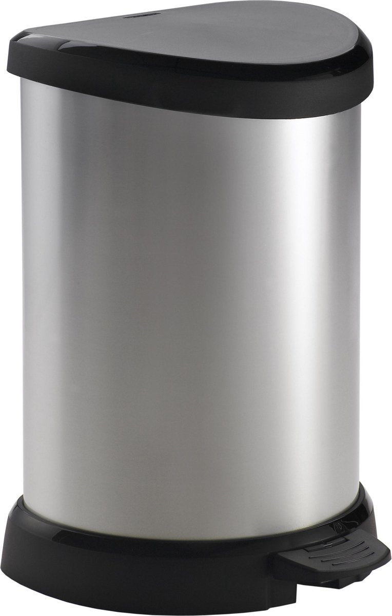 Curver decobin affaldsspand - 15l - metallisk - genbrugsplast