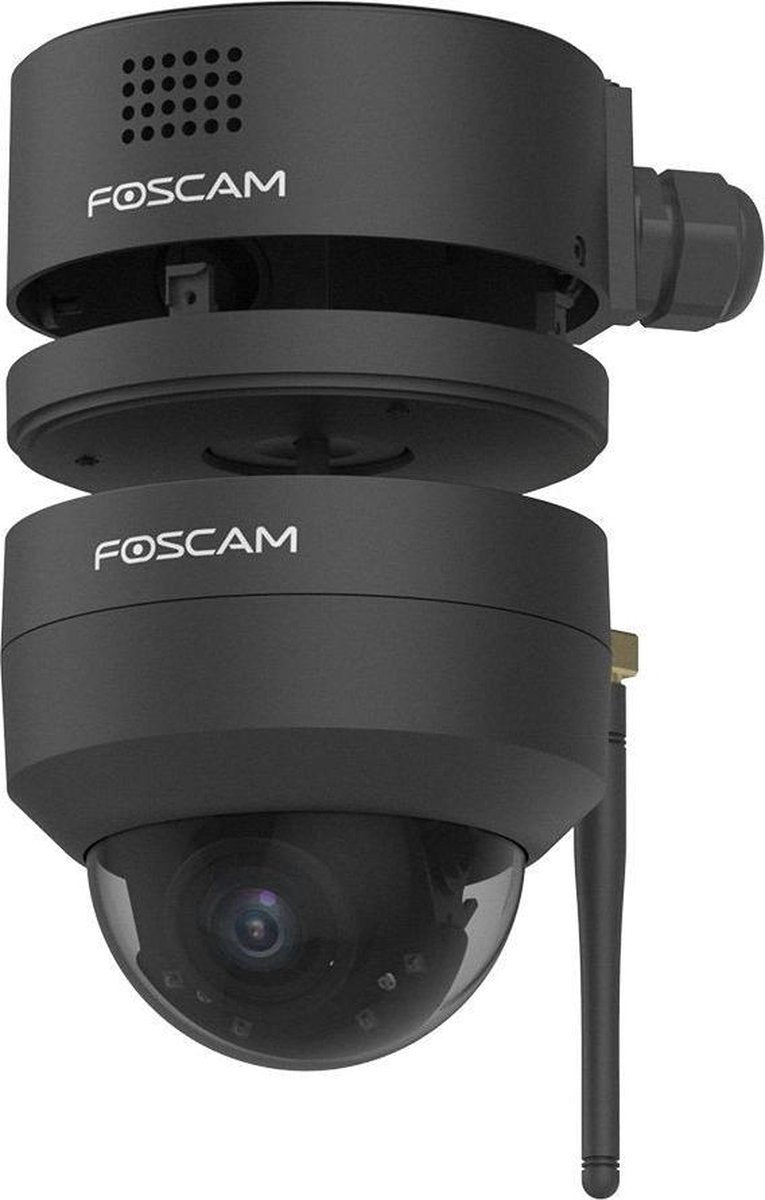 Foscam fabd4 samledåse - vandtæt tilslutningsboks til d4z ptz udendørskamera - kabelboks - kabelbeskyttelse - ip66 - tilbehør til kameramontering - indbygget højttaler - sort