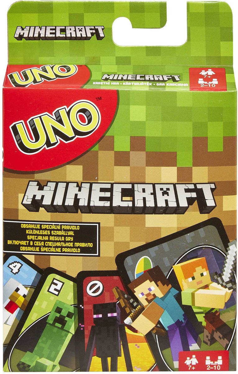 Mattel spil uno - minecraft kortspil