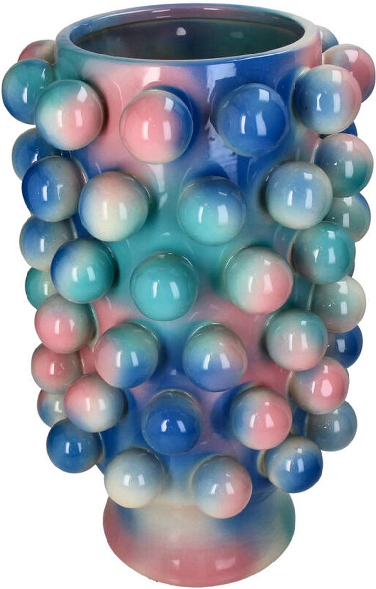 Hd collection vase balls stoneware multi 24.5x24.5x40cm