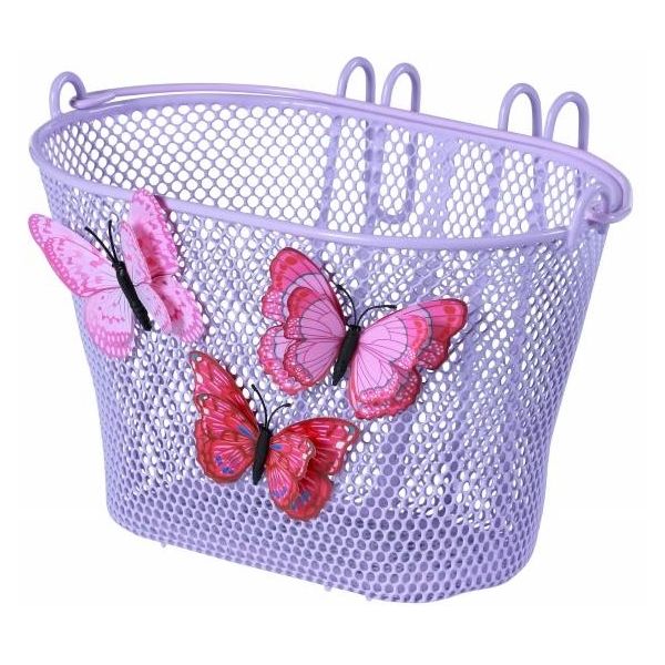 Basil Jasmin Butterfly - Børns cykelkurv - Front eller på bagsiden - Lilac