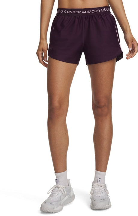 Under armour tech play up shorts-ppl dames sportbroek - paars echo - mauve roze m