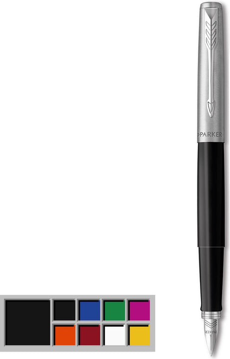 Parker Jotter Originals fyldepen | klassisk sort finish | medium nib | blå og sort blæk
