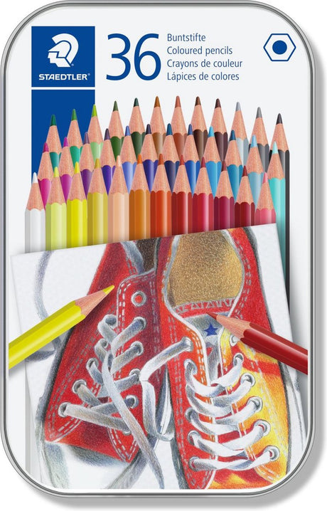 Staedtler træfri farveblyant - metaletui 36 stk