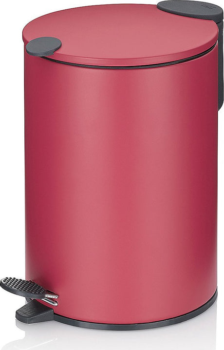 Kela pedalaffaldsspand, 3 l, pastelrød - | mat