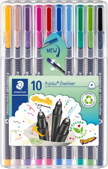 Staedtler triplus fineliner - æske 10 stk