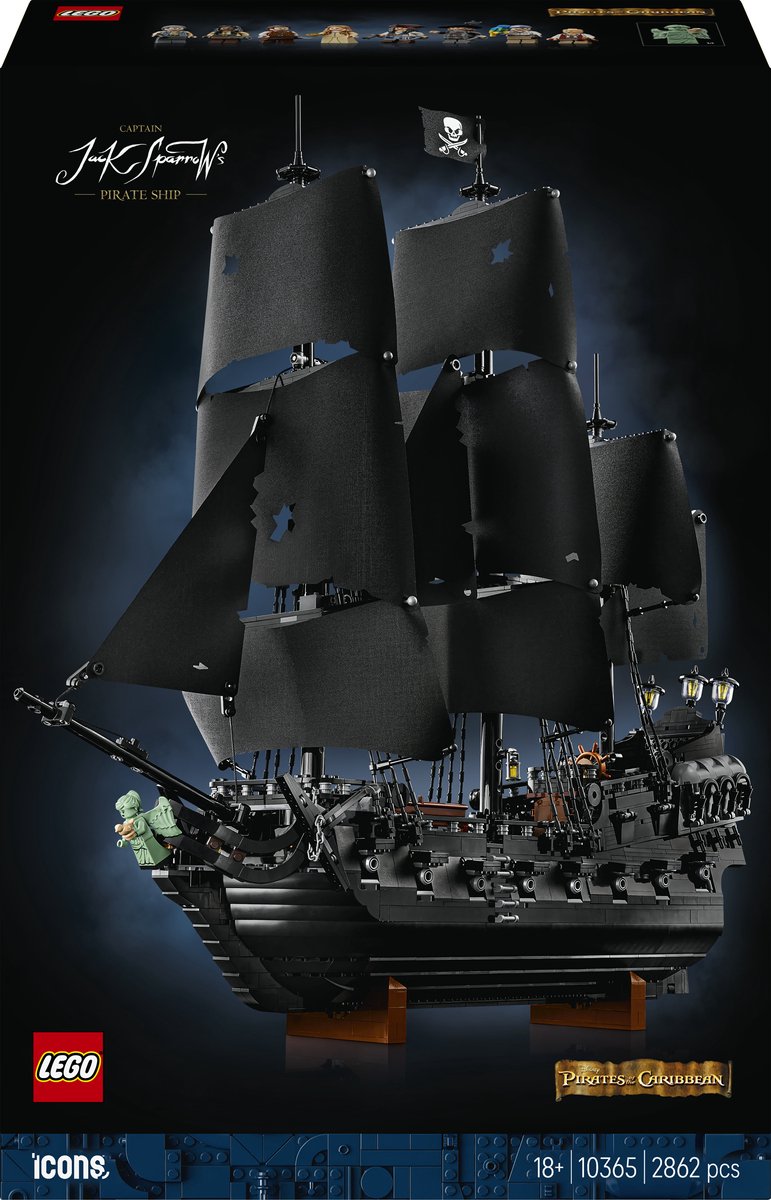 Lego ® ikoner Pirates of the Caribbean - kaptajn Jack Sparrows piratskib - 10365