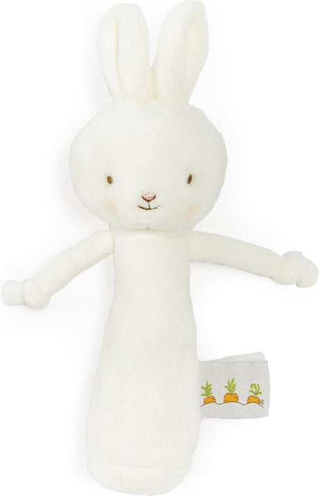 Kaniner ved bugten rangle kanin - krammedyr - broderede detaljer - 15 cm - hvid