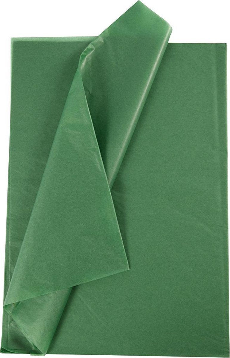 Creativ company creotime silkepapir 50 x 70 cm papir mørkegrøn 25 stk