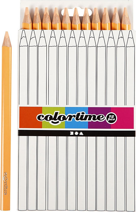 Colortime farveblyanter, refill: 5 mm, beige, jumbo, 12 stk