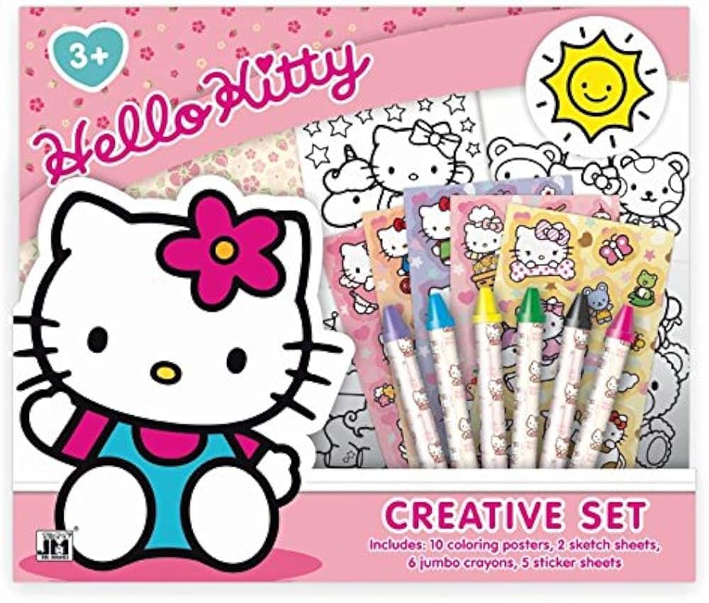 Intro hello kitty 23-delt farvesæt med voksmarkører