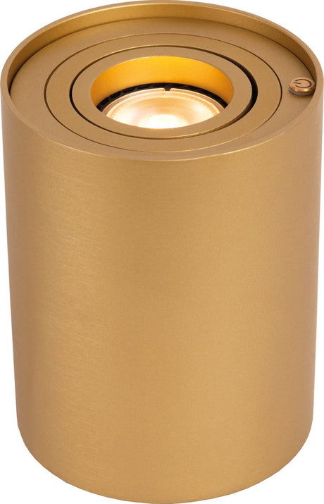 Lucide rør - bordlampe - ø 9,6 cm - led 3 stepdim - gu10 (mr16) - 1x5w 2700k - mat guld messing