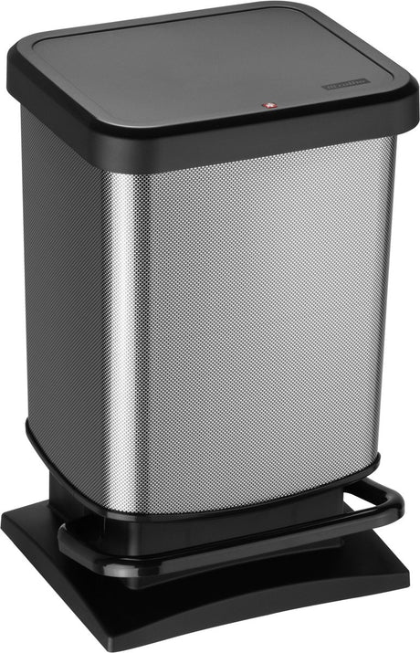 Rotho paso pedalspand - affaldsspand 20l - bpa fri - mørk sølv metallic