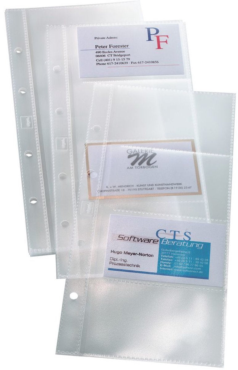 Sigel visitkort sleeve - til 80 visitkort - refill - si-vz350