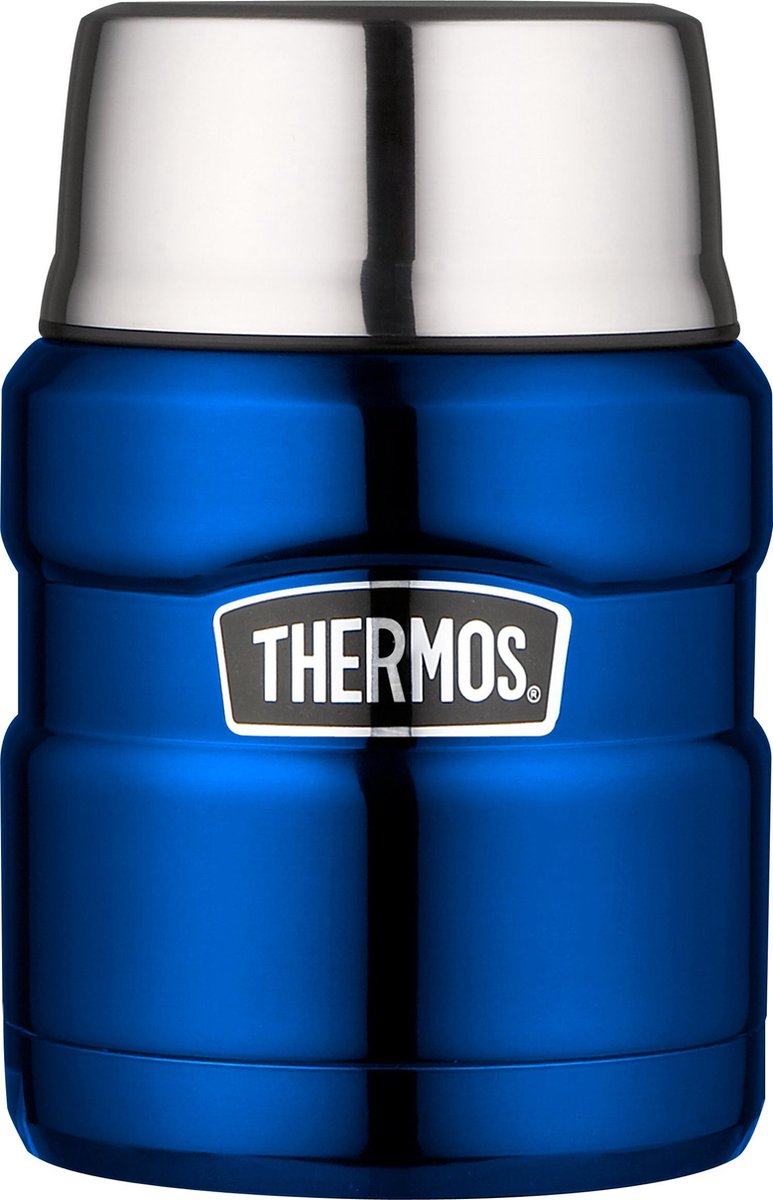 Termokande king madbærer 470 ml - metallisk blå