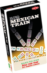 Tactic Mexican Train – brætspil – kompakt udgave – klassisk dominospil – fra 7 år – 2 eller flere spillere