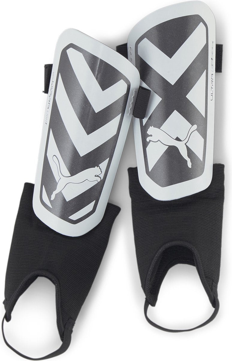 Puma ultra let ankel unisex skinnebensbeskytter - sort-hvid - str. s
