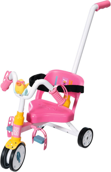 Baby born trike dukke cykelsæt - trehjulet cykel - pink