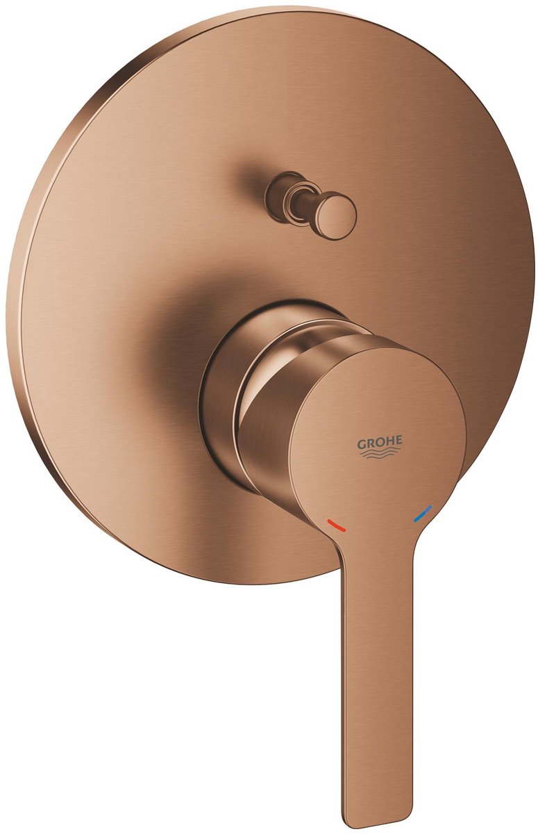 Grohe lineare nyt installationssæt til blandingsbatteri – indbygget – 2-vejs omskifter – silkmove 46 mm – børstet varm solnedgang