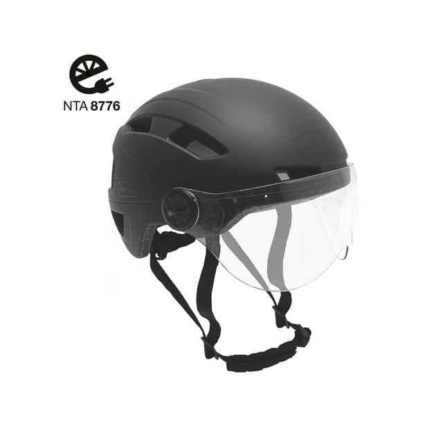 Hjelm visir 59-61 cm Matte sort størrelse L