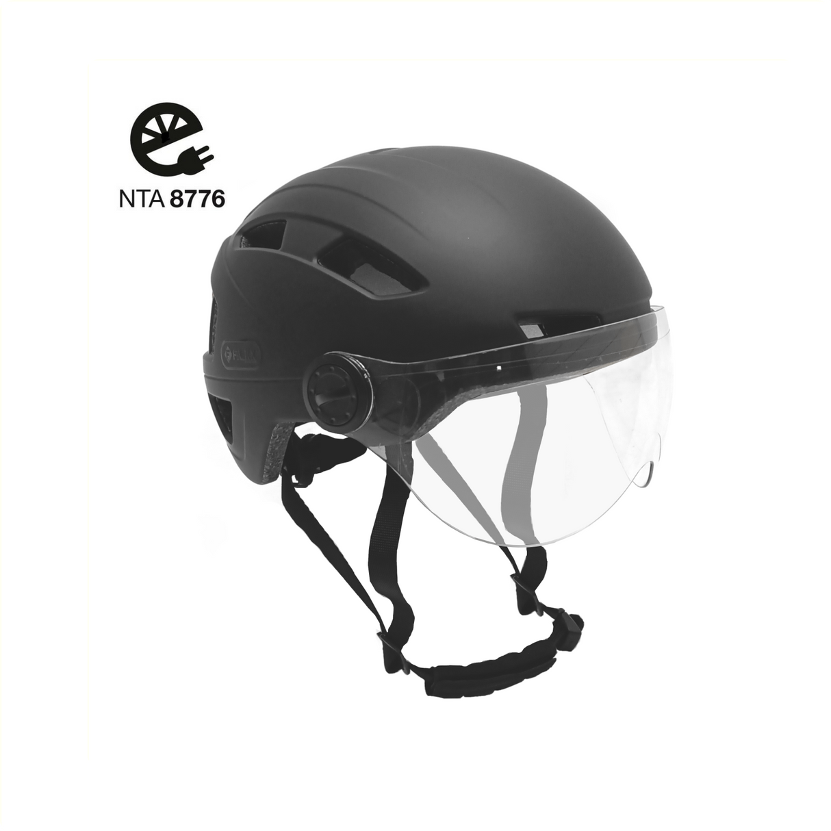 Hjelm visir 61-63 cm Matte sort størrelse XL
