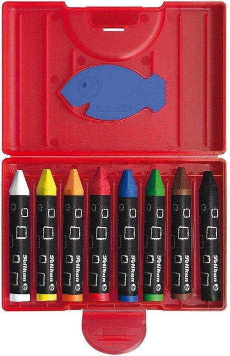 Pelikan voksblyanter - trekantede - vandafvisende - 8 farver