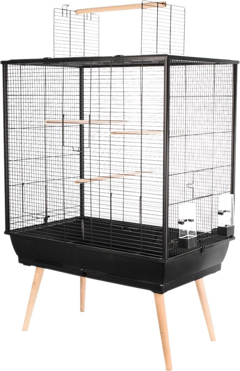 Zolux fuglebur neo darwin - fuglekabiner - sort - 78 x 48 x 112 cm