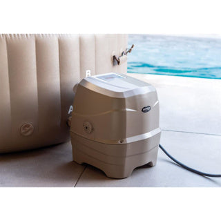 Intex purespa jacuzzi boblemassage 4 pers. 196 cm + energieffektiv presenning