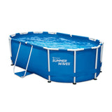 Summer waves swimmingpool aktiv oval ramme 300 x 200 x 84 cm + filterpumpe