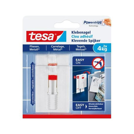 Tesa justerbare selvklæbende neglefliser metal 2x4kg